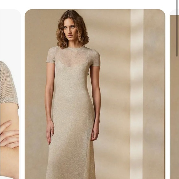 Womens ralph Lauren Mesh short sleeve evening dress! - Picture 3 of 9